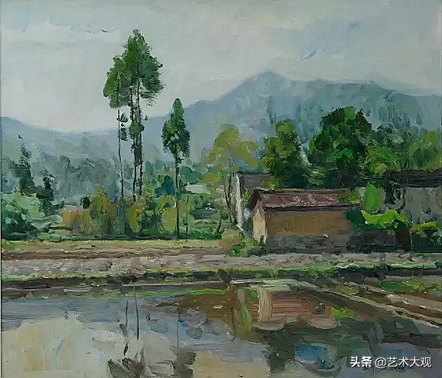 广州美院油画风景写生作品欣赏,播放中国美院风景油画写生视频