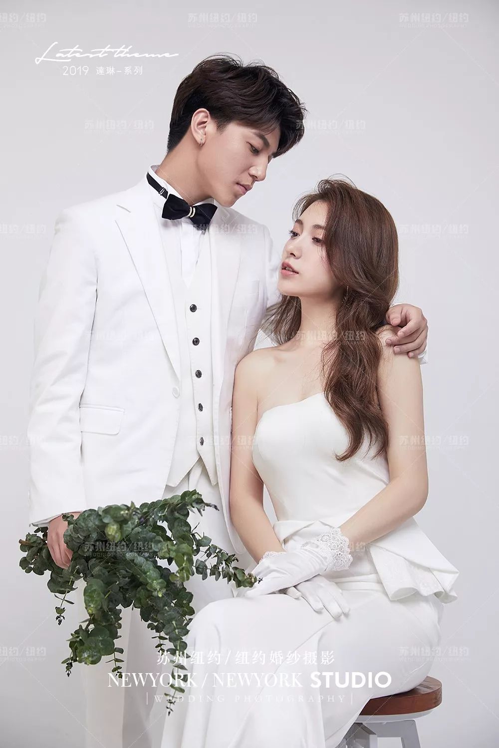 纽约婚礼造型,婚照风格韩式极简