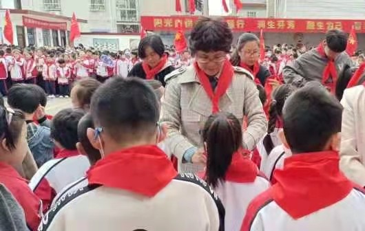 红领巾我为你自豪100字,南阳市十四小少先队员入队仪式