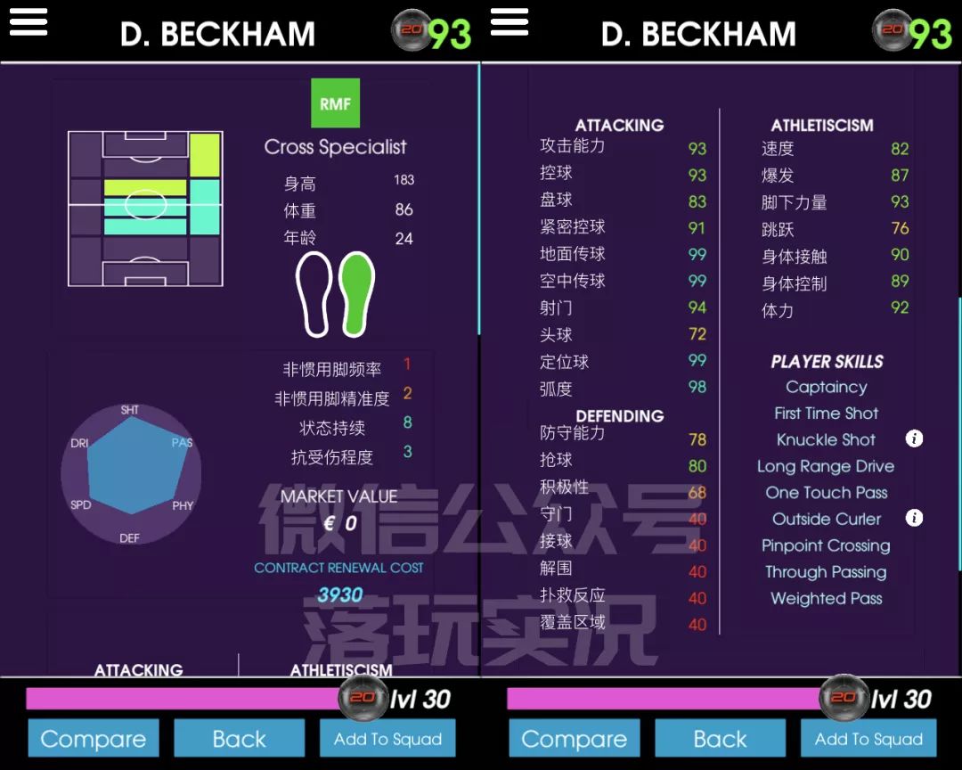 实况足球小罗排名,小罗满级评分