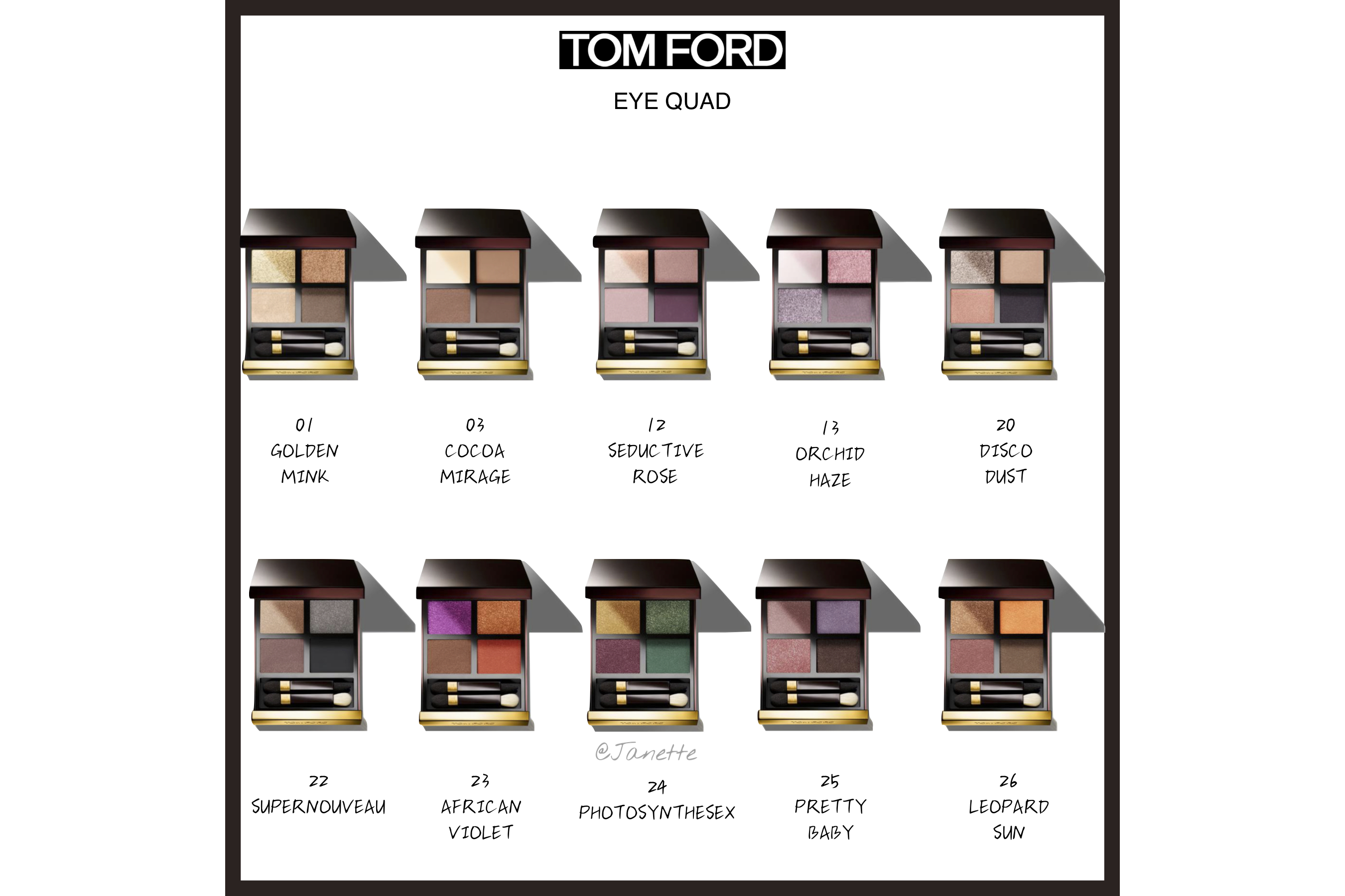 汤姆福特四色眼影盘推荐,汤姆福特四色眼影涂法