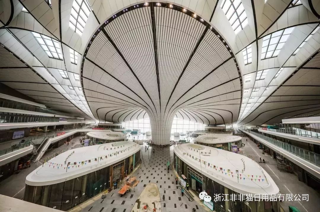 “63个*安门天**广场大小”，这个北京新机场没有一根柱子