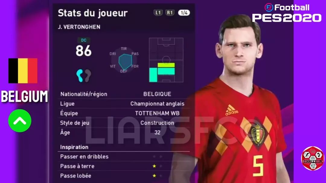 数据｜维特塞尔升黑，比利时国家队实况足球20赛季球员总评升降