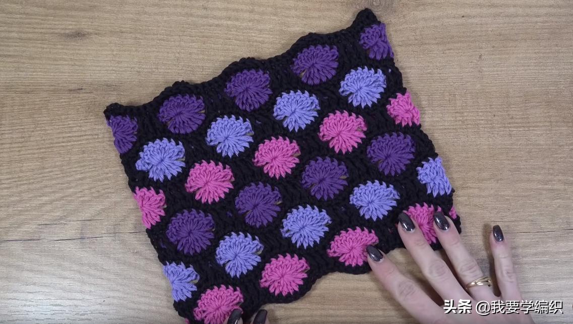 高雅钩针花朵100款图解,漂亮的钩针配色花样太美建议珍藏