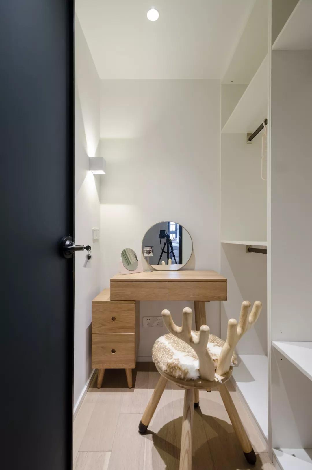 68平小户型一室一厅带衣帽间,茶室衣帽间一体小户型