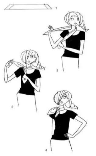 戴丝巾的气质女人,女士小丝巾气质打法