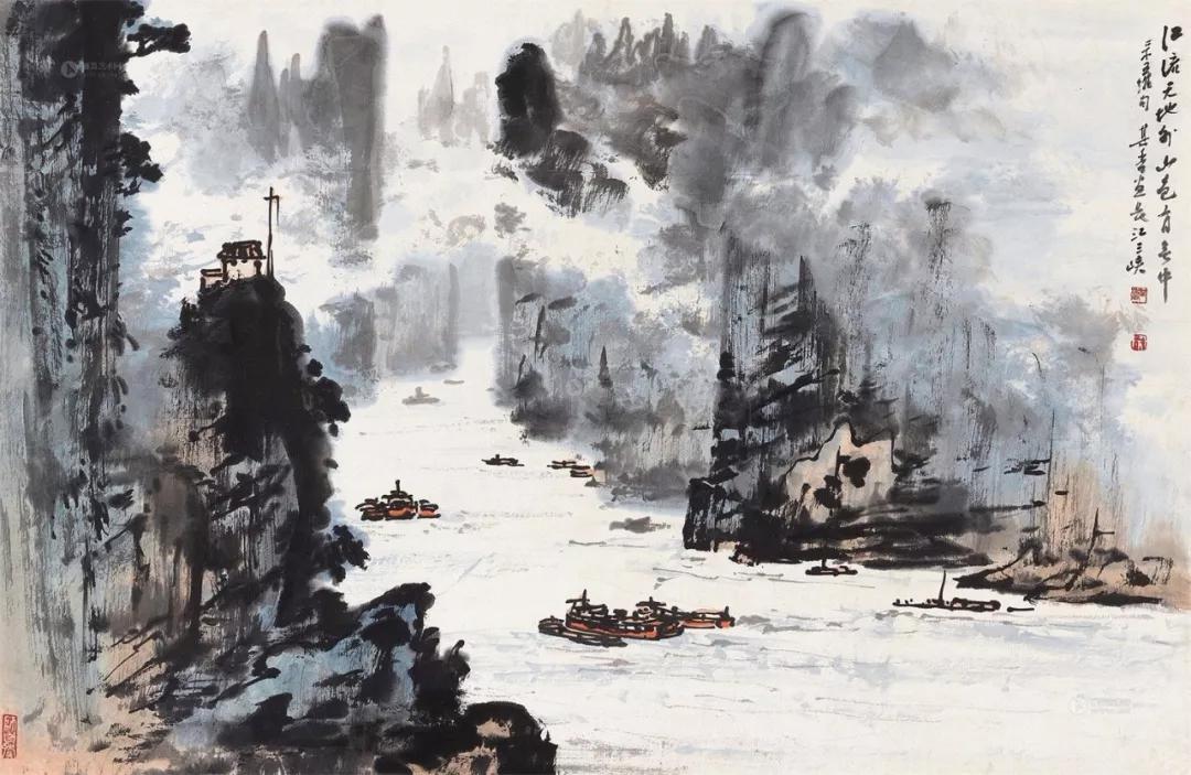 水墨画夜景欣赏,画夜景最好的中国画
