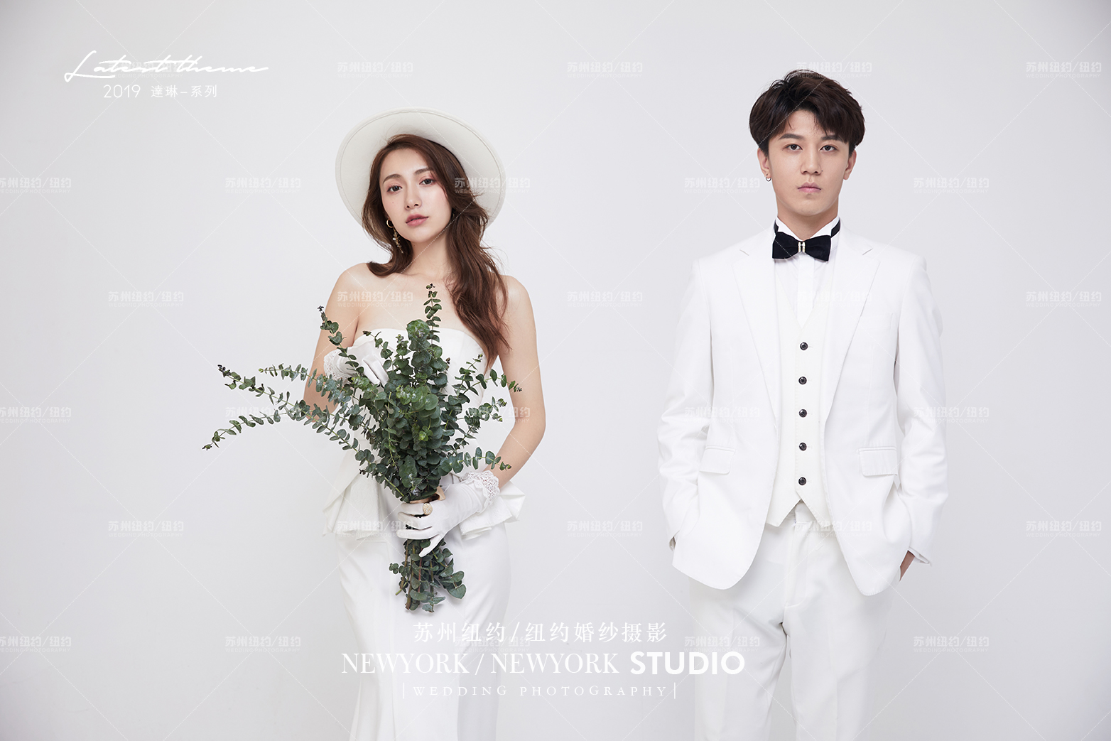 纽约婚礼造型,婚照风格韩式极简