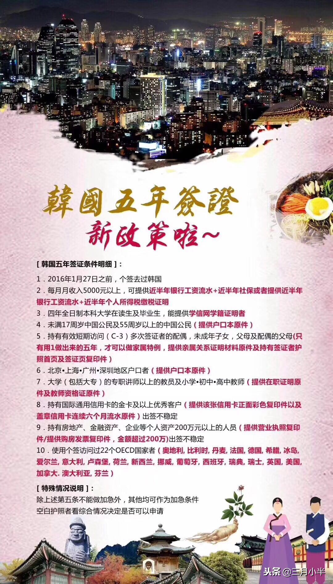 韩国签证5年多次往返费用,南京去韩国5年多次签证