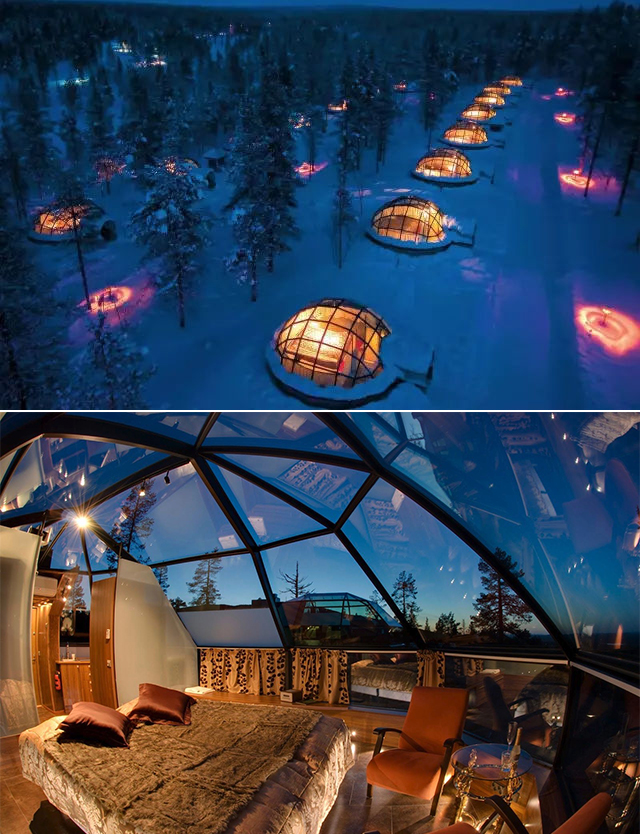 芬兰极光玻璃屋,芬兰10个最难抢的极光玻璃屋