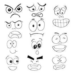 人物漫画简单表情包可爱,漫画中的表情包画法