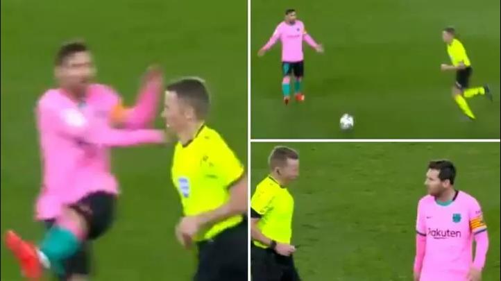 梅西指责裁判会被罚吗,梅西怒斥裁判视频