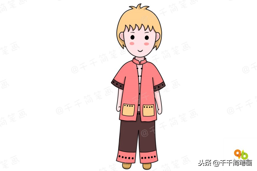 56个民族服装完整版简笔画教程,简笔画入门教学少数民族服饰人物