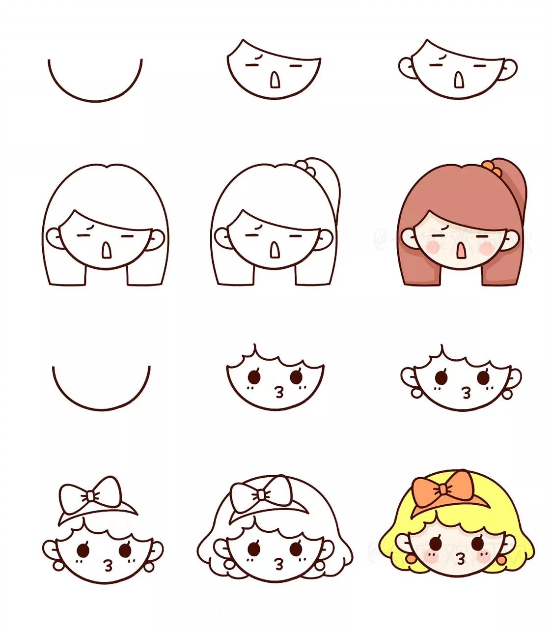 一群可爱小人简笔画,简单又可爱的小人简笔画