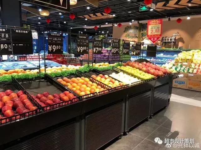 一组超市陈列图,超市肉品区陈列与摆放