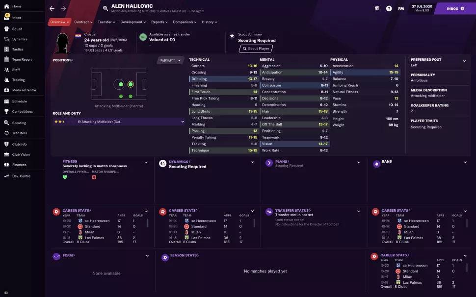 fm2021各位置最好用的球员,fm2021开档必签球员推荐