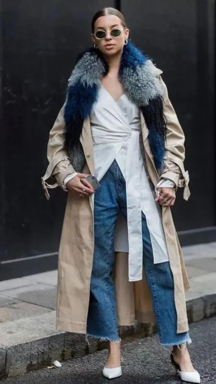 白色风衣穿搭高级感,风衣怎么穿好看又显高级