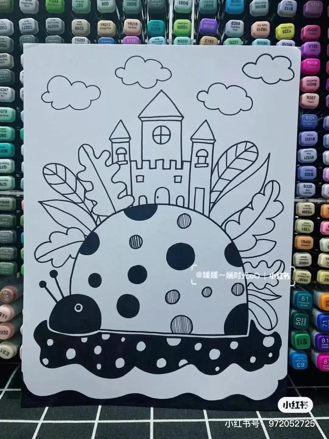 黑白线描画装饰画很简单,创意黑白线描装饰画100幅教程