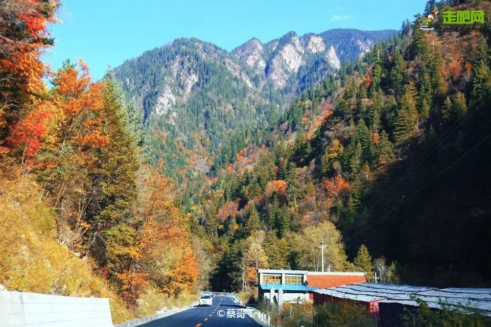 四川一条路途经全是石头的山,四川红叶一日游攻略