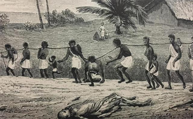 黑奴的海上悲惨生活：食物连猪食都不如，不愿吃就敲开嘴往里灌