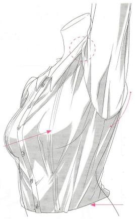 漫画人物衣服褶皱怎么画,如何画动漫人物衣服的折痕