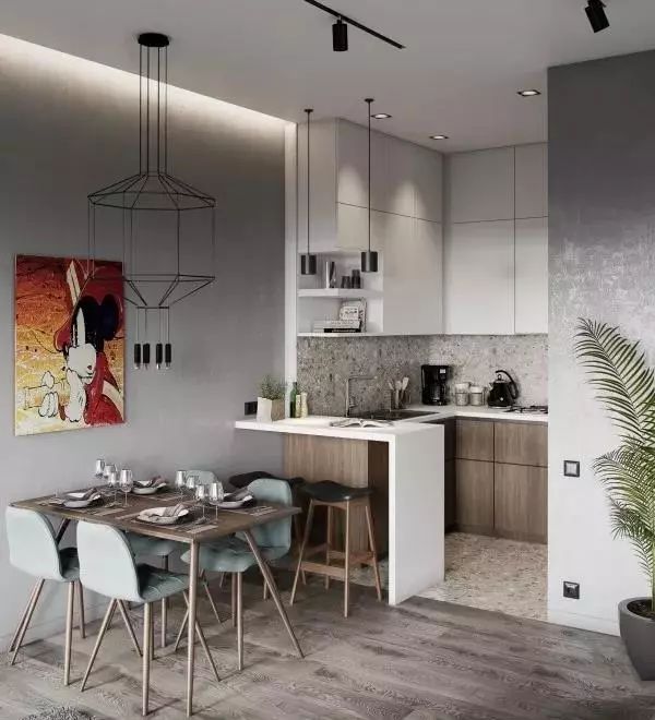 简餐餐厅厨房设计布局,餐厨一体的厨房设计