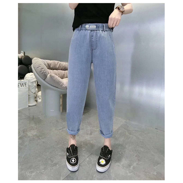 这个季节特别适合穿冰丝的牛仔裤,天丝牛仔裤女直筒显瘦阔腿长裤