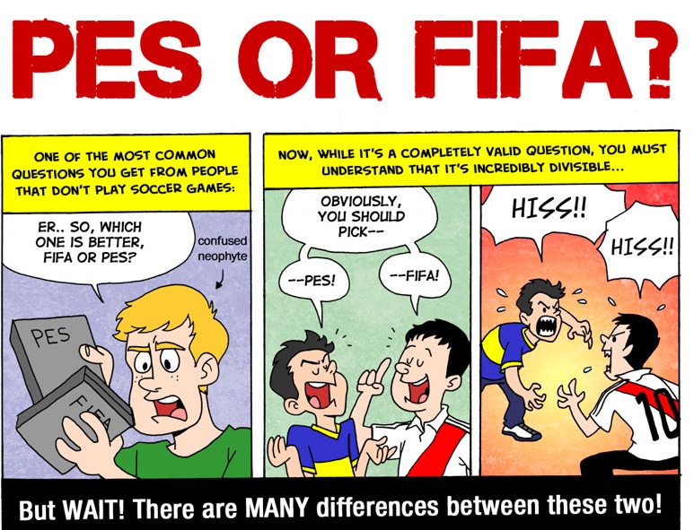 实况足球和fifa的真实性,实况足球对比fifa