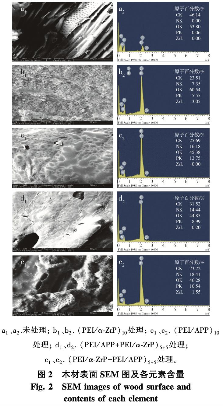 磷酸锆/聚磷酸铵处理木材的协同阻燃性能
