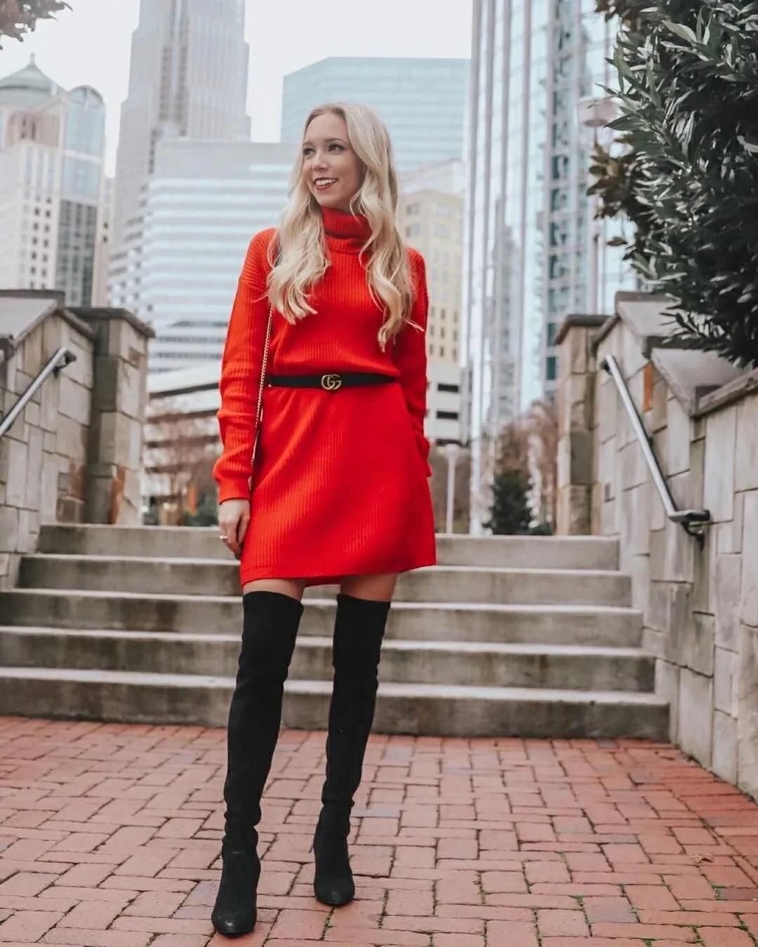 今冬火了一种裙子：叫“毛衣裙”，温暖舒适又时髦，秋天穿好适合