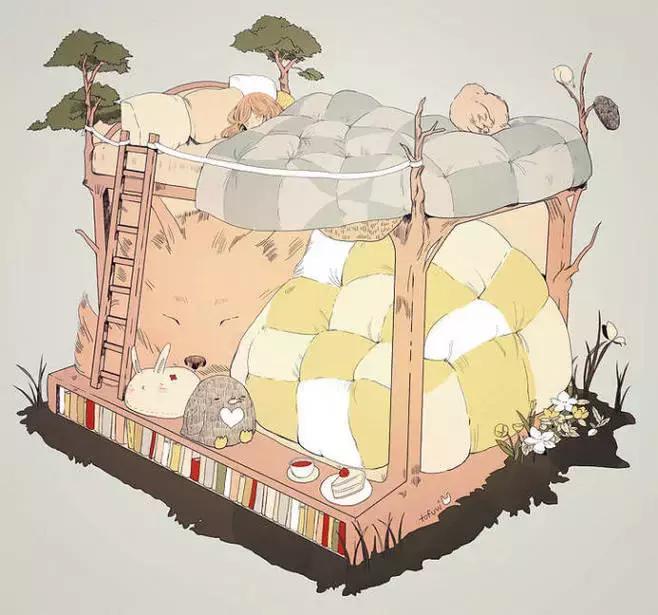 插画家的绝美画风,台湾插画师雪梨作品