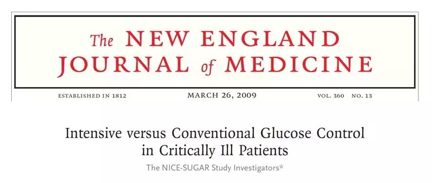 阅读医学经典｜ICU病人的血糖如何控制？NICE-SU
