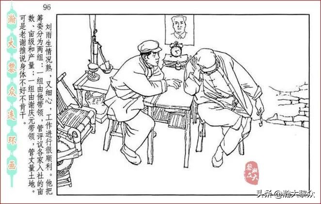 瀚大黎众横屏连环画,连环画宣纸版山乡巨变贺友直