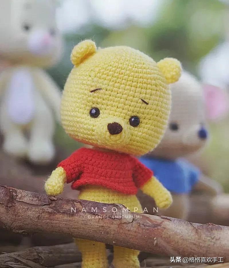 迪士尼六小只钩针图解之小熊维尼