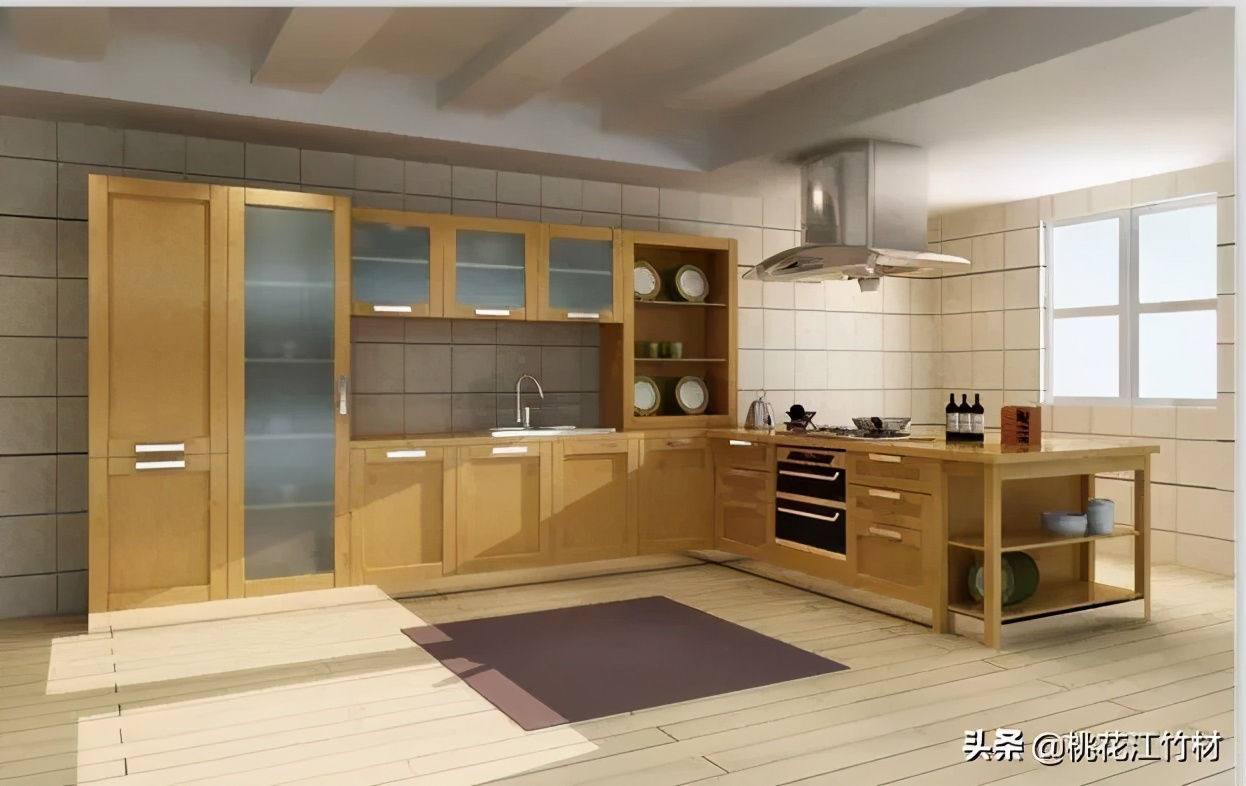 厨房怎么做好看耐用,竹木纤维板厨房装修效果图