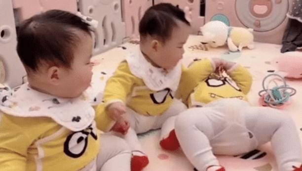 “大金链子爷爷”被三胞胎“抢劫”火了，一不谨慎生了三个小财迷