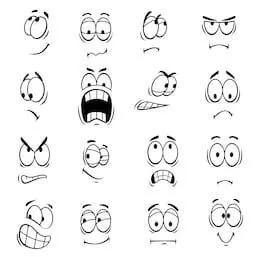 人物漫画简单表情包可爱,漫画中的表情包画法