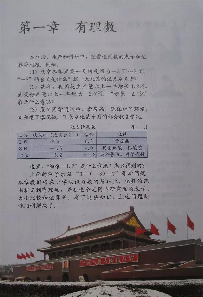 预习必备|初中数学人教版，七年级上册电子课本