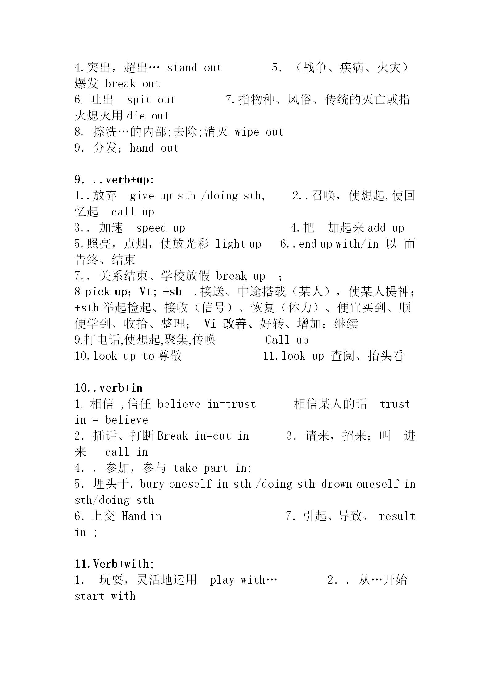 最新人教新课标高二英语上册复习分类总结重点单词、短语、句型