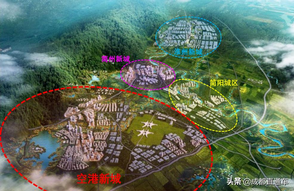 天府新区与东部新区交界,天府新区成都东部新区