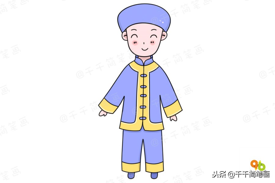 56个民族服装完整版简笔画教程,简笔画入门教学少数民族服饰人物