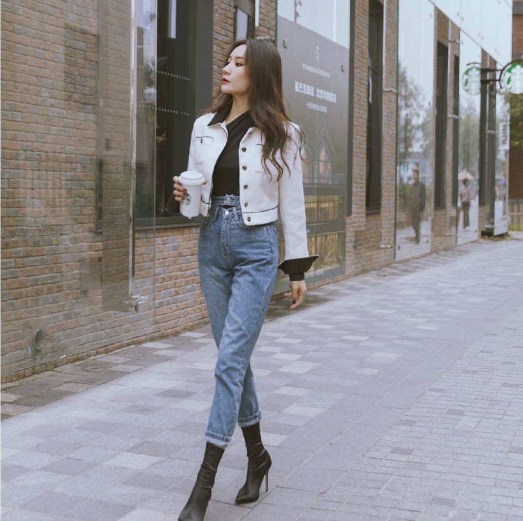 春天的九分裤搭配短靴如何才时髦,街头风帅气裤子