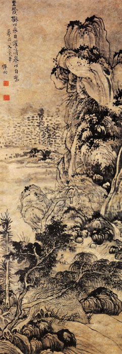 明代吕纪山水画作品高清大图赏析,明代周用山水画作品高清大图赏析