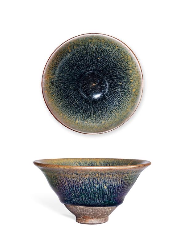 日本国宝曜变建盏,日本天目曜变天目盏展示