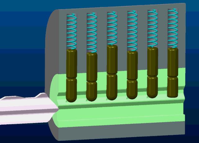 锁的结构图和开锁原理,一字锁开锁原理动态图