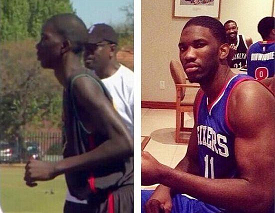 字母哥刚开始很瘦,nba球员进入nba后都变壮了