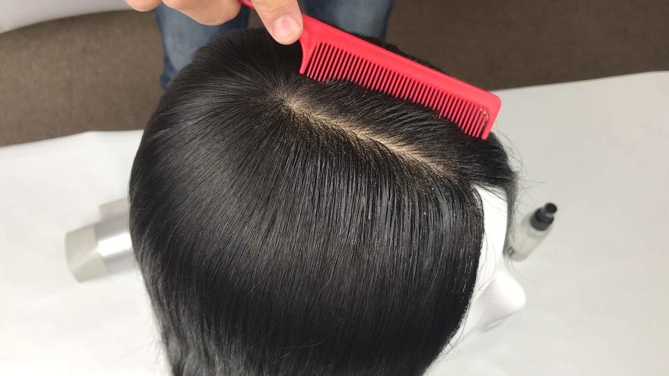 怎么遮假发中间的发缝,假发如何不贴发片侧分