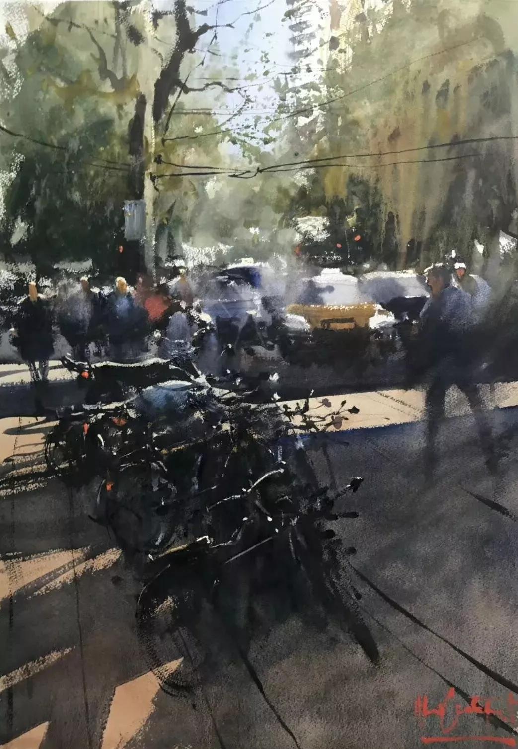 大师建筑水彩画,乌拉圭水彩大师