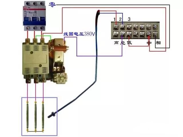 费控电表外置断路器接线图,脱扣断路器接线图带三相电表