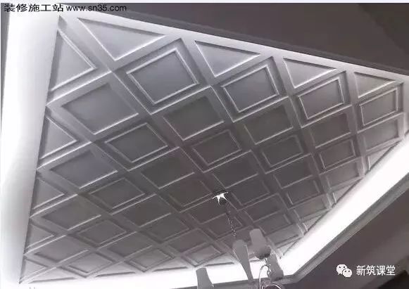 轻钢龙骨石膏板造型吊顶施工视频,石膏板天花吊顶施工全过程